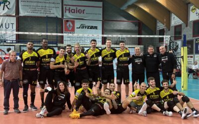 Volley serie B maschile girone A, la Canottieri Ongina serve il bis: 3-0 sul campo del Sant’Anna Tomcar