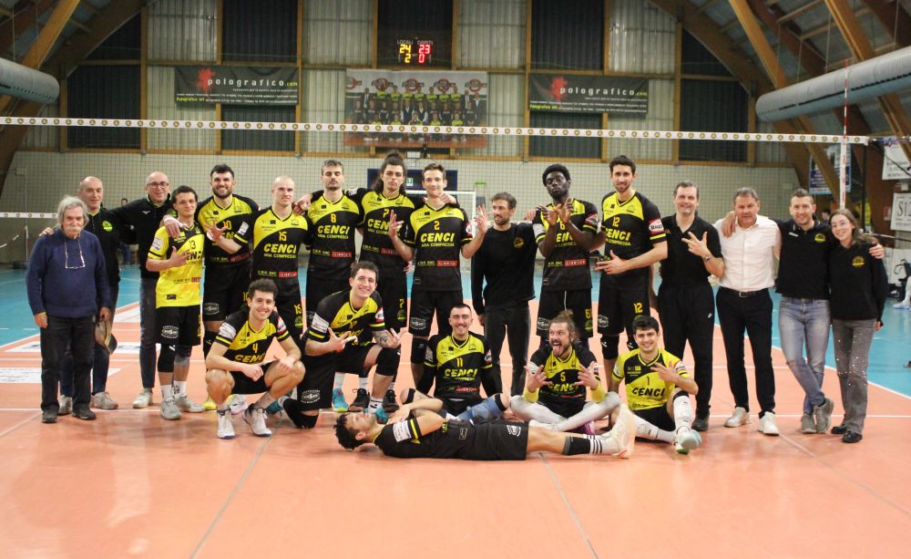 Volley serie B maschile girone B, la Canottieri Ongina torna al successo a Monticelli: 3-0 contro il Team Volley Cazzago Adro